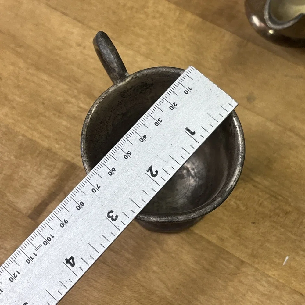 Vintage Silverplate Lot 3 Pc Empire Mfg 2731 Creamer Sugar Engraved Cup